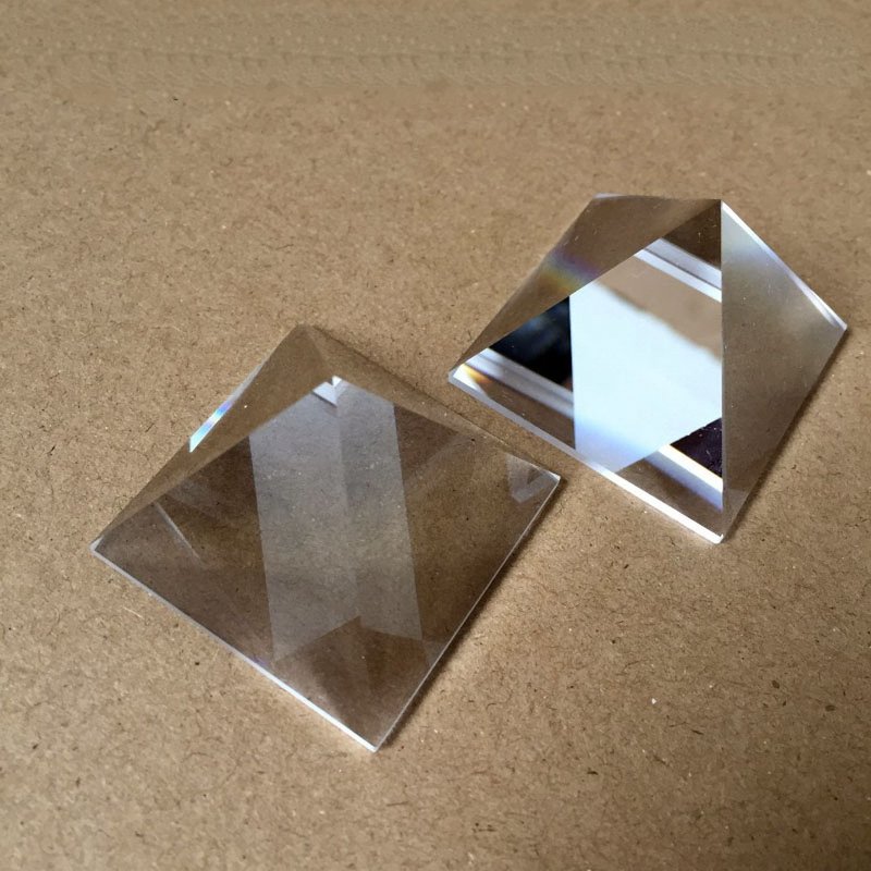 100mm Crystal Optical K9 Glass Pyramid Prism Rainbow Photography Rainbow Prism
