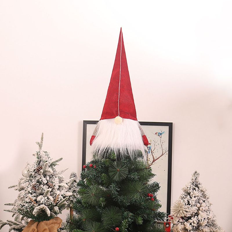 2 Stuks Kerstboom Topper Zweedse Gnome Santa Ornament Home Decoraties Q39B