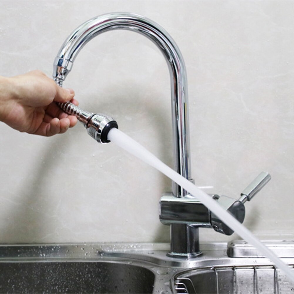Grifo Flexible ajustable para cocina, alargador de ducha de baño, Ahorrador de agua a prueba de salpicaduras, rociador de fregadero 360, punta de filtro