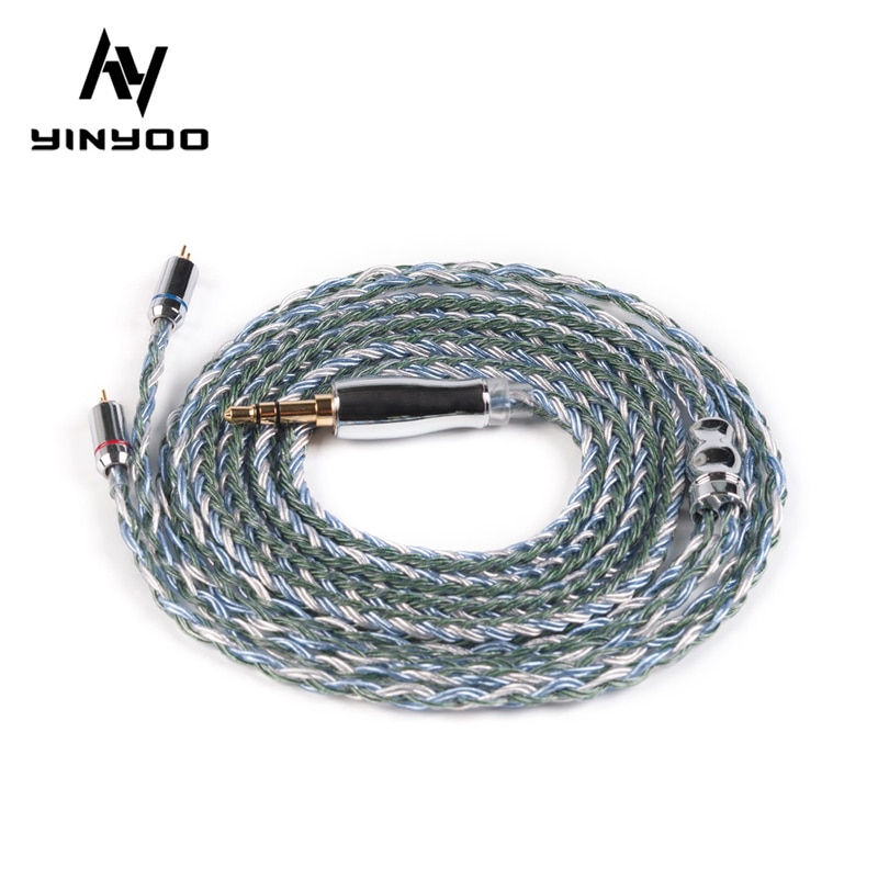 Yinyoo 16 Core Upgraded Silver Plated Copper Cable 2.5/3.5/4.4MM with MMCX/2pin/QDC/TFZ For KZ ZS10PRO ZSX BLON BL-03 BL-05 BL05