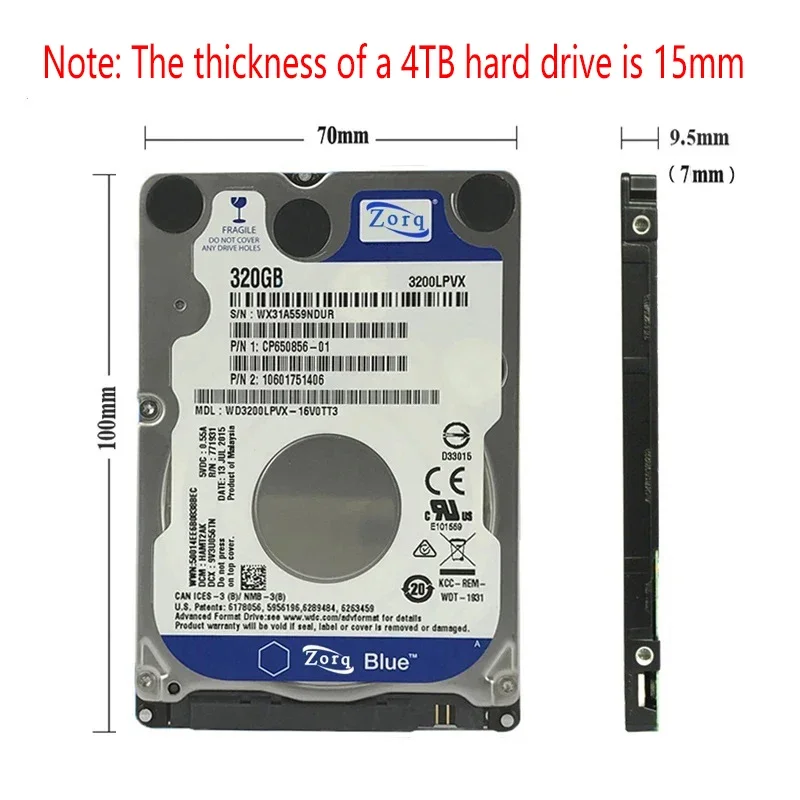 Hdd 80Gb 160Gb 240Gb 320bg 1Tb 2Tb 4Tb Interne Harde Schijf Notebook Laptop Desktop 2.5 "Sata2 5400-7200Rpm 500Gb 750Gb Harde Schijf