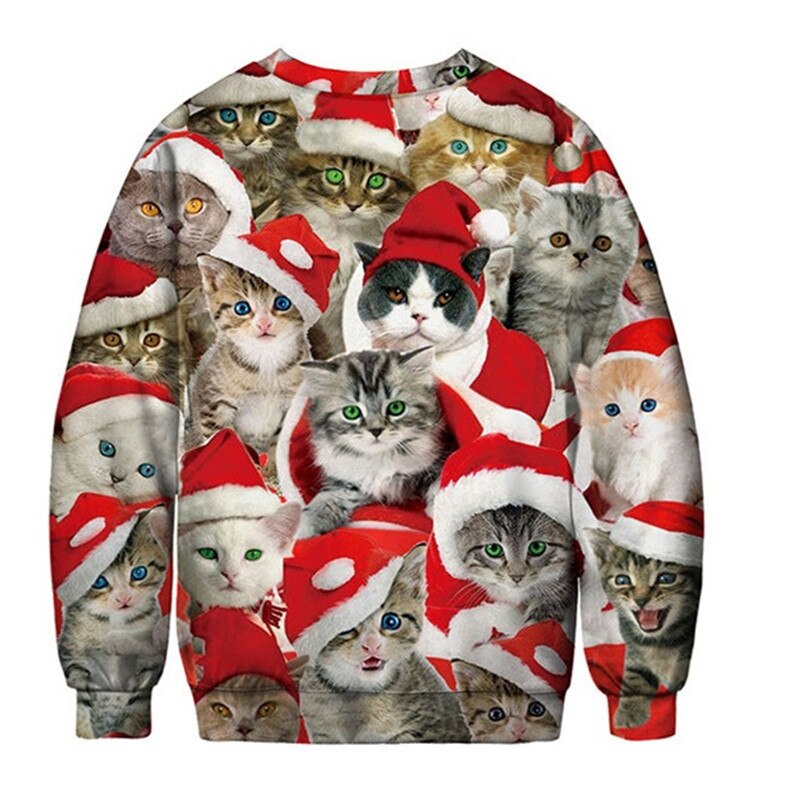 Hombres Mujeres Cosplay feo Navidad suéteres Navidad sudadera 3D divertido impreso vacaciones Navidad ropa suéter suéteres