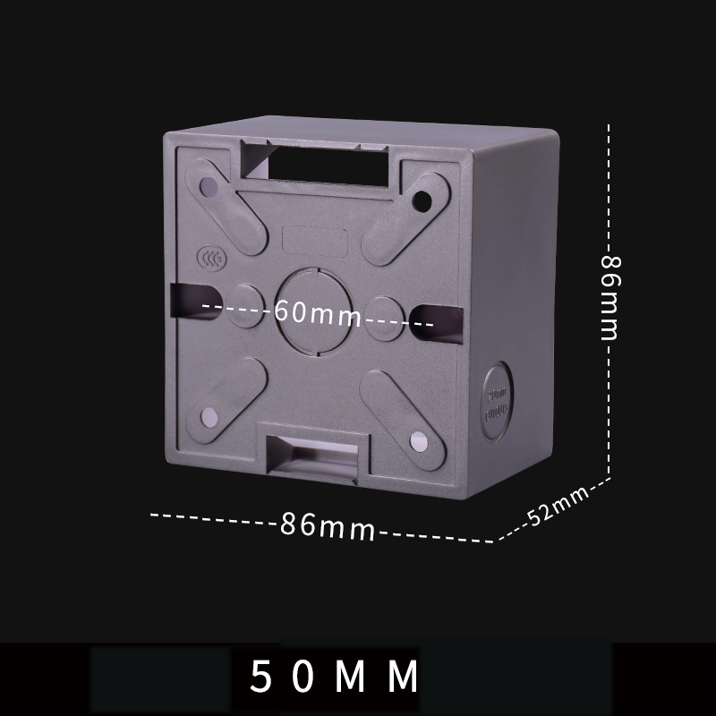 Skrzynka montażowa robić montażu powierzchniowego naściennego Typ 86 Uniwersalna skrzynka przyłączeniowa robić przełączników elektrycznych: SZARY