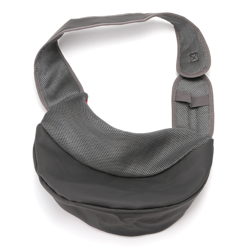 Kæledyr hvalpe bæresele håndtaske udendørs rejse hunde skuldertaske mesh oxford enkelt komfort transport bære mulepose: Sort / L 40 x 13 x 26cm
