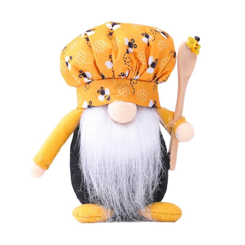 19cm bourdon abeille Action poupée abeille elfe Chef poupée sans visage en peluche jouet décorations de noël arbre suspendus poupée maison fête décoration: male models
