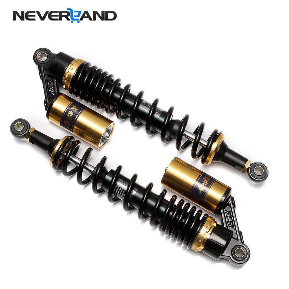 Amortiguador para moto Universal 400mm 15 3/4 "suspensión trasera para motor de bicicleta tierra Scooter ATV Quad Oro Negro D15