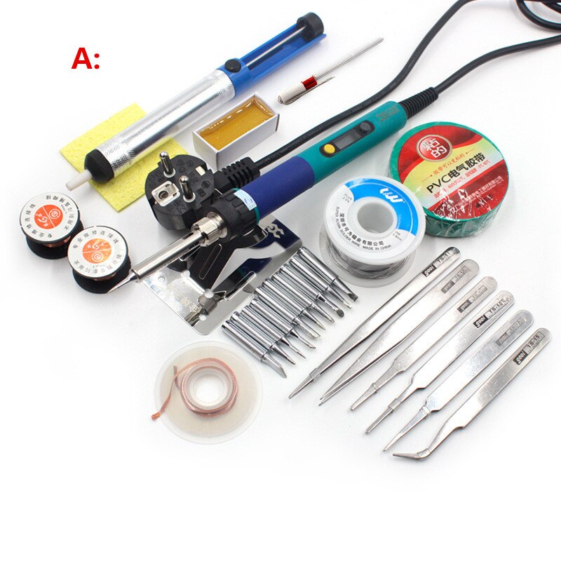 soldering station for LCD screen 936d Soldering machine LED display soldering iron temperature adjustable: Kit A / 110V