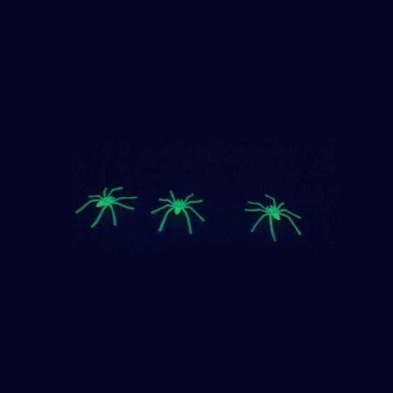 20 Pcs Halloween Decoratie Festival Levert Plastic Wit Glow Spider Funning Grapje Speelgoed Decoratie Realistische Prop
