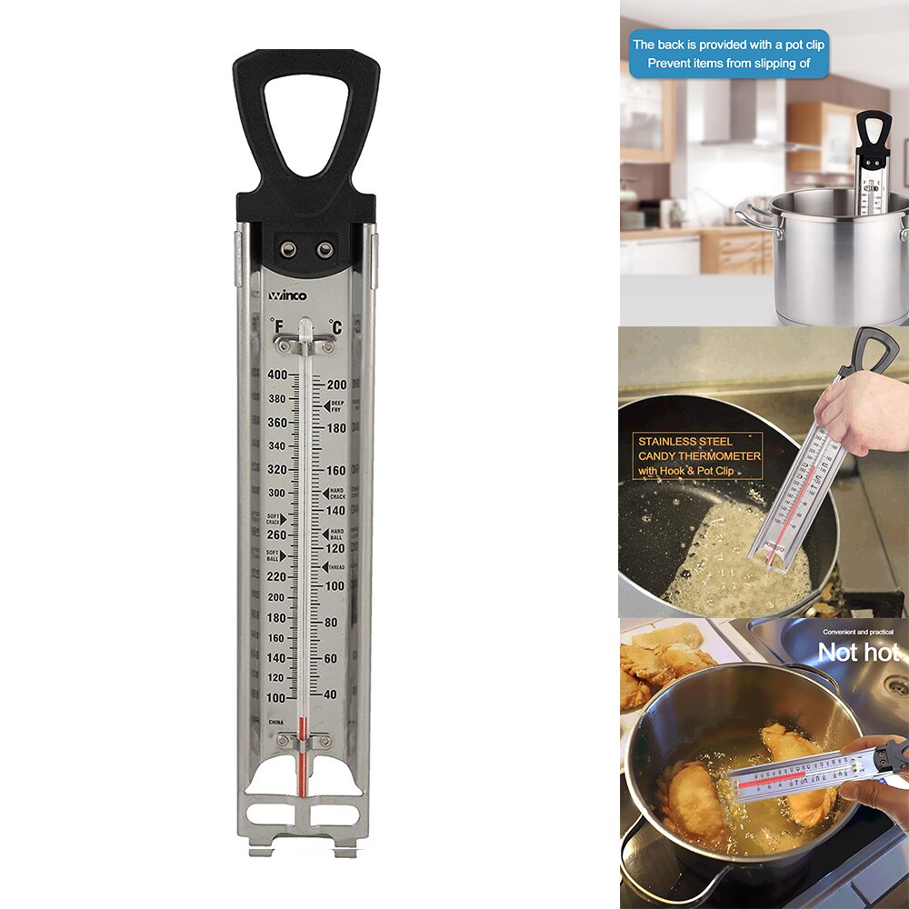 Dual Display Stainless Steel Kitchen Hanging Thermometer For Cooking Jam Sugar Candy Craft Temperature Gauge Household Tools