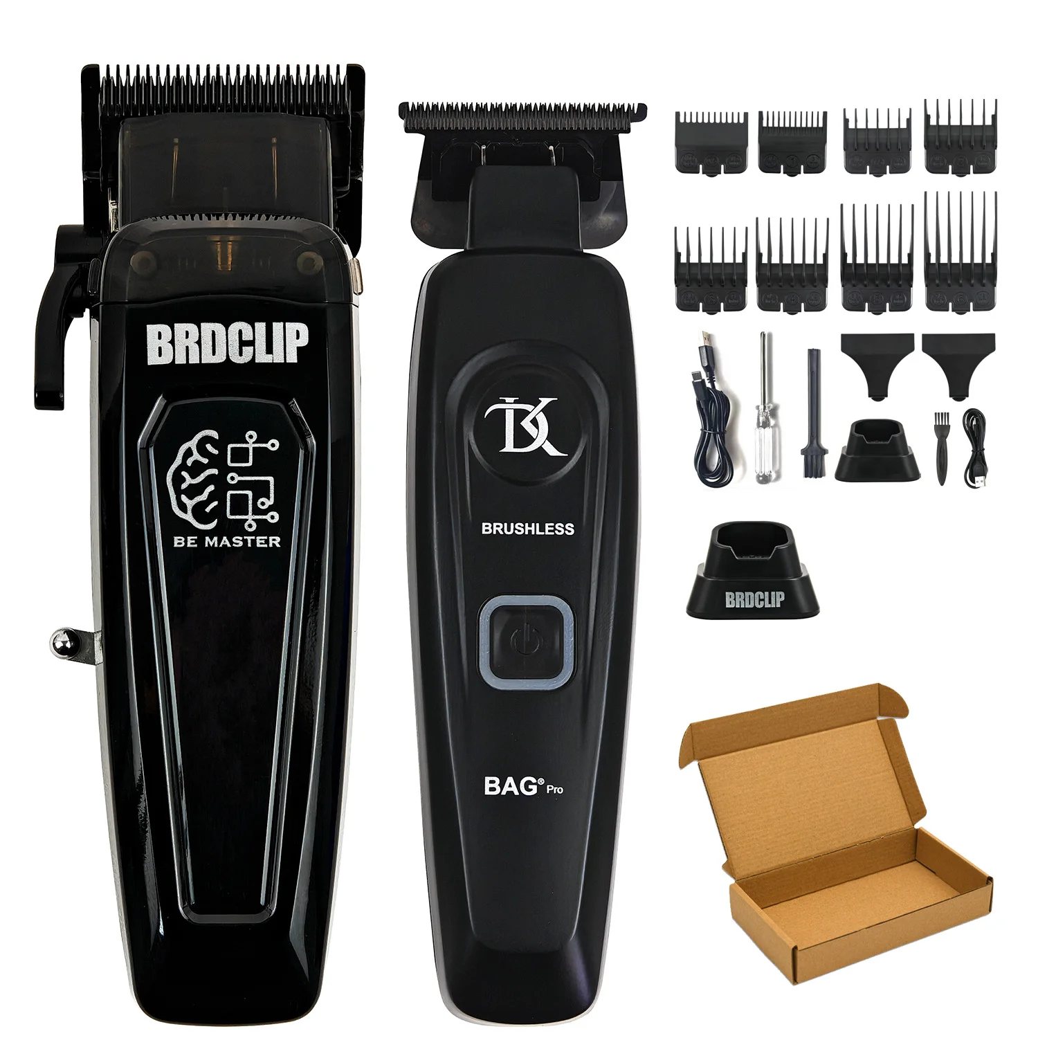 BRDCLIP 106 DK078 Professioneller Haarschneider 7500 U/min 7200 U/min Elektrischer Akku-Trimmer DLC-Klinge mit Ladestation Herrenfriseur