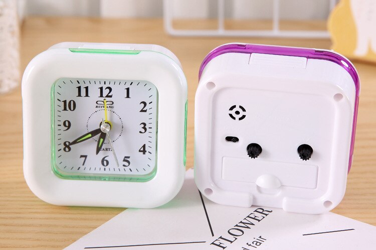alarm clock Pocket Plastic Alarm Clock Student Home Pure Silent Alloy Stainless Steel Alarm Clock Desk Home Decor