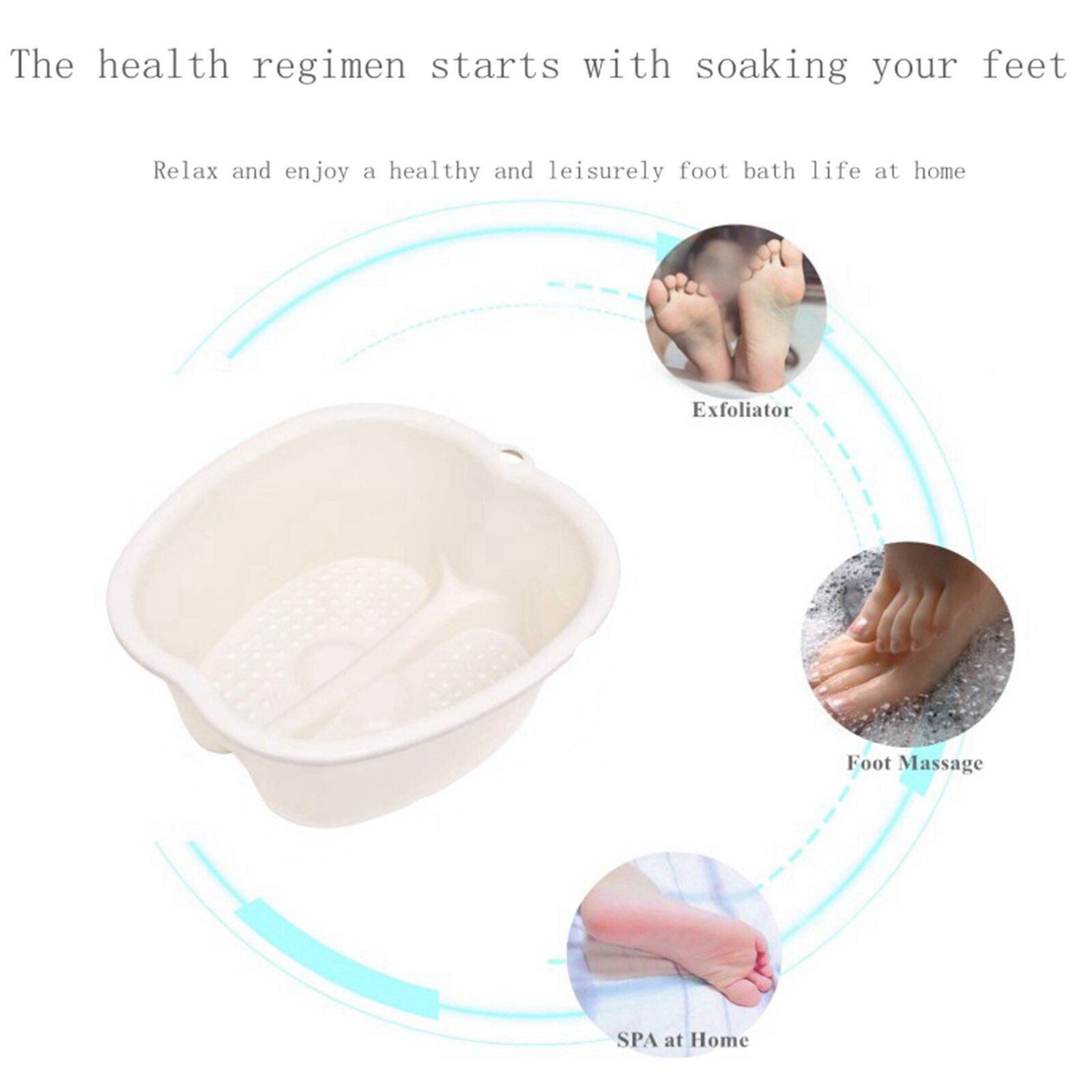 Bassin de bain pour tremper les pieds, grande taille, pour maman: White