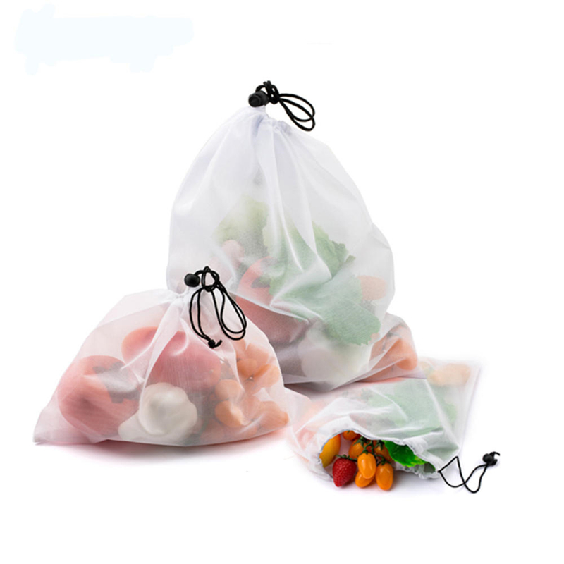 Återanvändbara grönsaker frukt nät produktpåsar tvättbara för matinköp förvaring leksaker diverse miljövänliga väskor bästsäljande