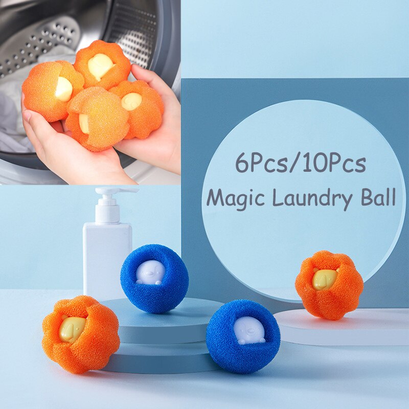 Boule à lessive magique Panda mignon, Machine à laver, nettoyage, séchage des vêtements, boule éponge réutilisable, résistant à l&#39;usure, élimination des nœuds