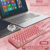 K28 Sans Fil Bluetooth 61 touches bi Rvb Rétroéclairé Clavier De Jeu Mécanique Étanche Divertissement Pour Ordinateur De Bureau Gamer: H