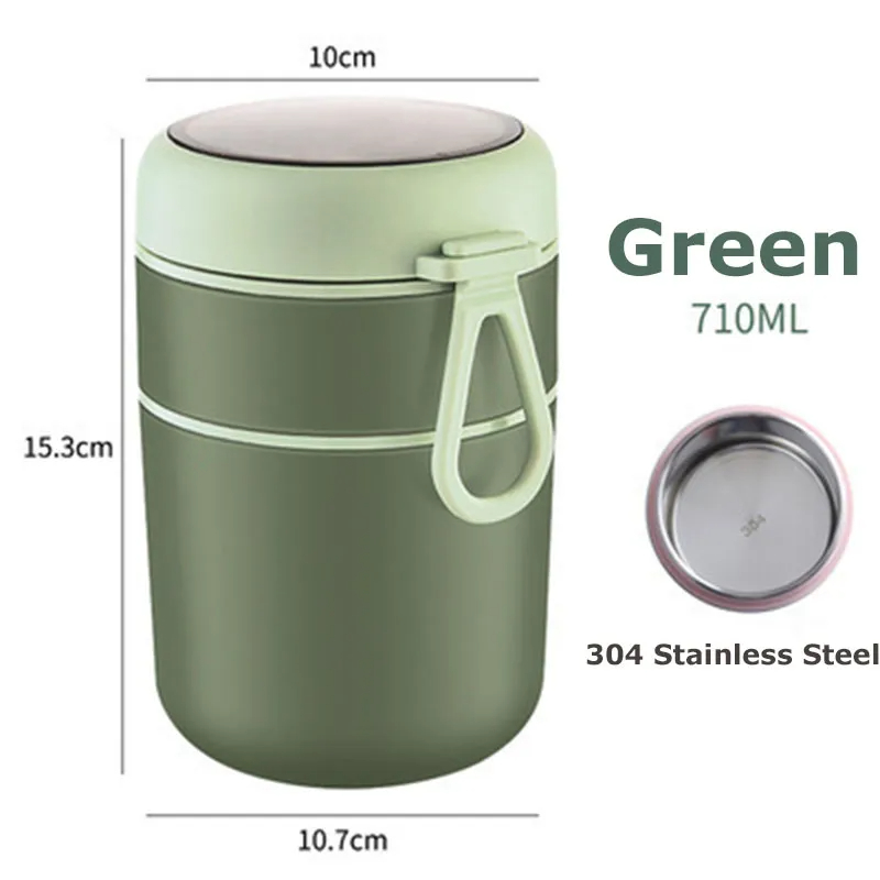 530ml/710ml Food Thermal Jar Insulated Soup Cup Thermos Containers Stainless Steel Lunch Box Thermo Keep for School Children: PURPLE