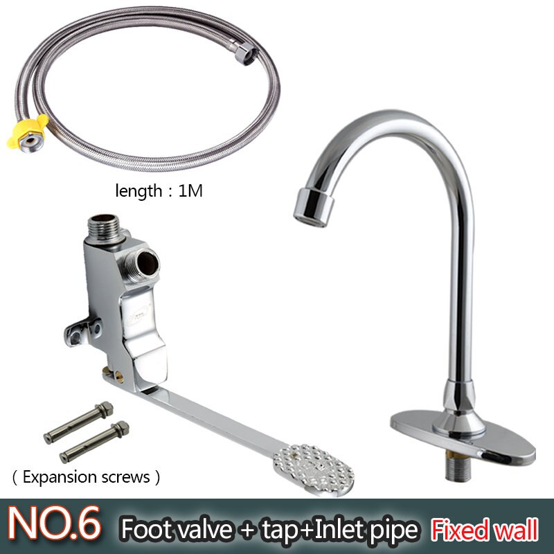 FRÜHLING SOMMER 4/8 fuß Pedal klopfen, fuß treten wasserhahn medizinische Pedal Hand waschen gerät öffentlichen ort fuß Pedal wasser sparen: Nein.6