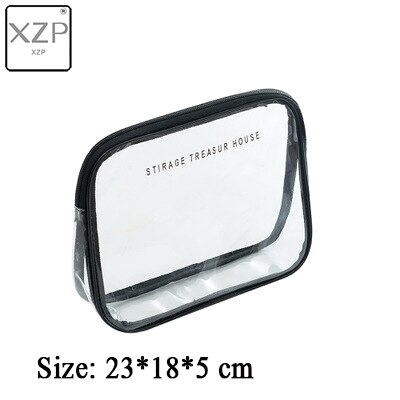 Xzp bolsa para cosméticos, maquiagem à prova d'água, transparente, de pvc, para viagens, com zíper, organizador para itens de higiene pessoal: Style 3