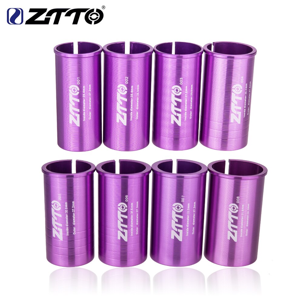 ZTTO-Adaptador de tija de sillín para bicicleta, manga de tubo de asiento, espaciador de aleación para ciclismo de montaña y carretera, cambio de tamaño 25,4, 27,2, 31,6