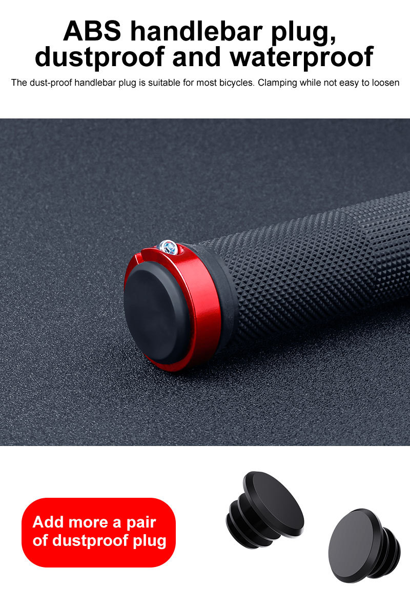 Puños de aleación de goma PE para bicicleta de montaña, puños de bloqueo Bilateral, empuñadura antideslizante, manga de manillar de ciclismo, accesorios de bicicleta BMX