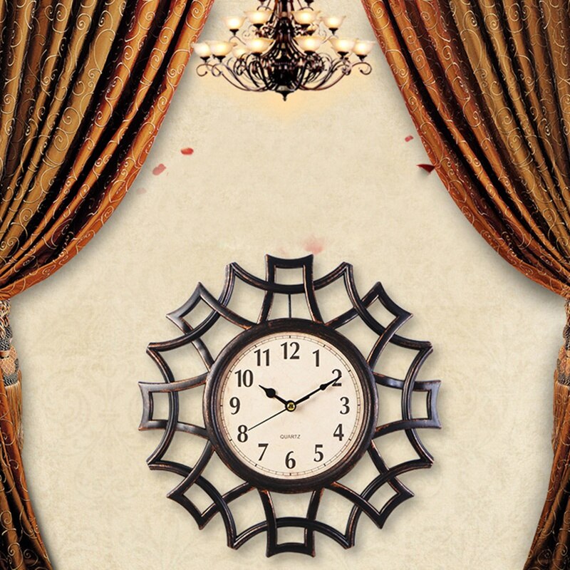 Reloj de pared abstracto, reloj de pared nórdico Vintage con números geométricos, reloj de pared de cuarzo moderno, suministros decorativos de pared dorados para el hogar