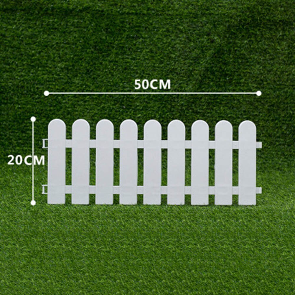 White PVC Plastic Fence European Style For Garden Driveway Gates Christmas Tree C44: Light Grey