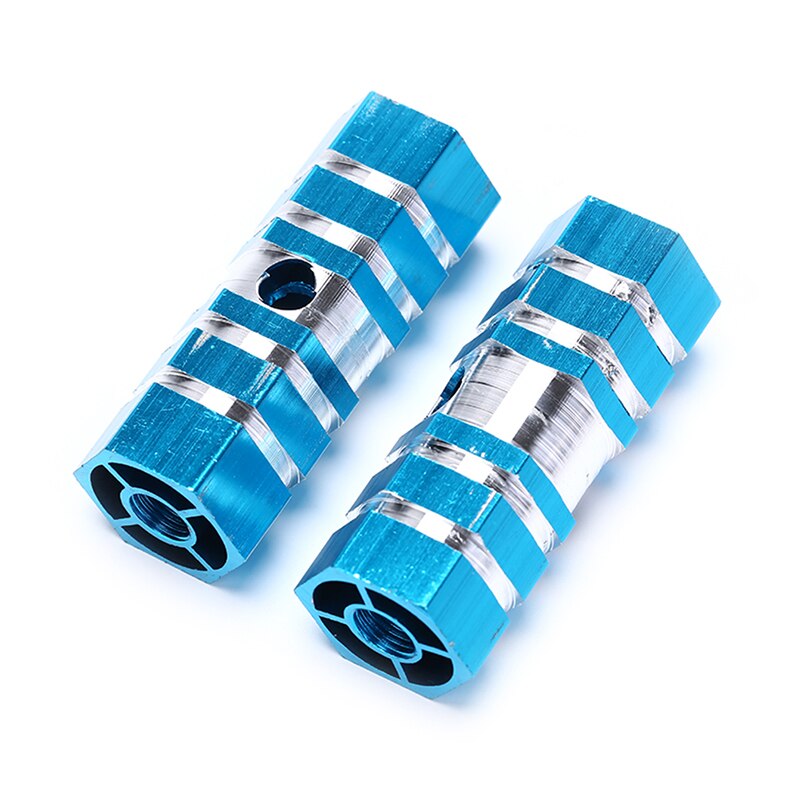 2pcs Bicycle Bike Pedals Axles Aluminum Alloy Stunt Foot Pegs Pedal for Bicycle Cycling Bike Parts 5 Colors: Blue