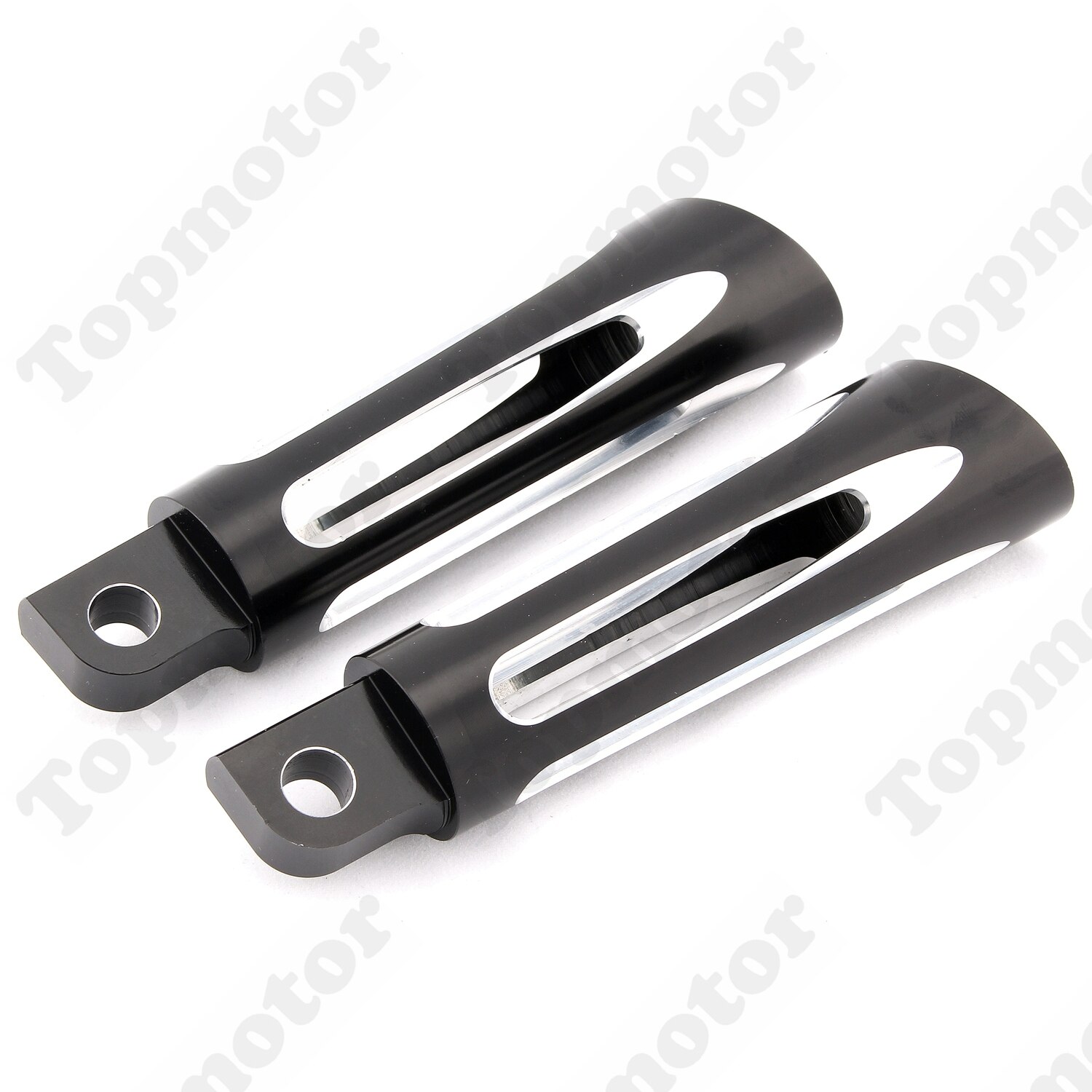 Motorfiets Voetsteunen Black Cut Voetenbanken Holle Mannelijke Mount Footpeg Voor Harley Sportster XL 1200 883 Dyna Fatboy Touring Softail