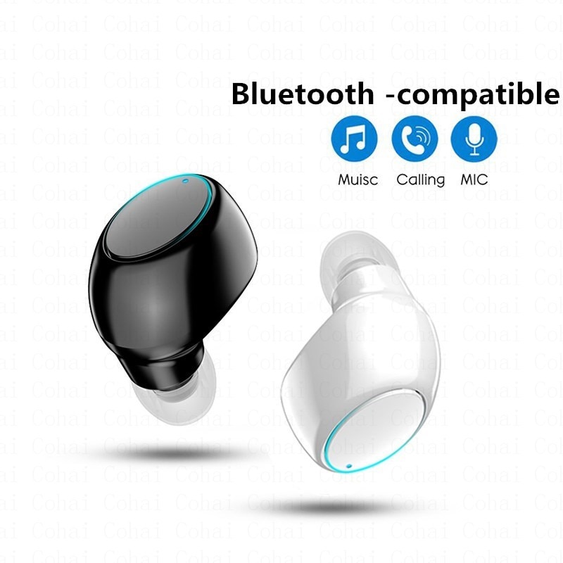 X6 Mini 5.0 zestaw słuchawkowy Bluetooth Sport zestaw słuchawkowy z mikrofonem słuchawki bezprzewodowe zestaw głośnomówiący Stereo słuchawki douszne dla Xiaomi wszystkie telefony