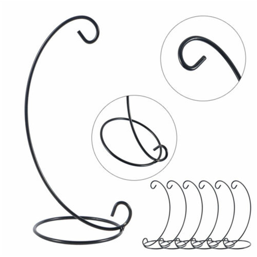 5PC Christmas Bauble Holder Ornament Hanging Display Stand Hanger Iron Art Home Decoration Retro Glass Ball Hanging Stand Holder