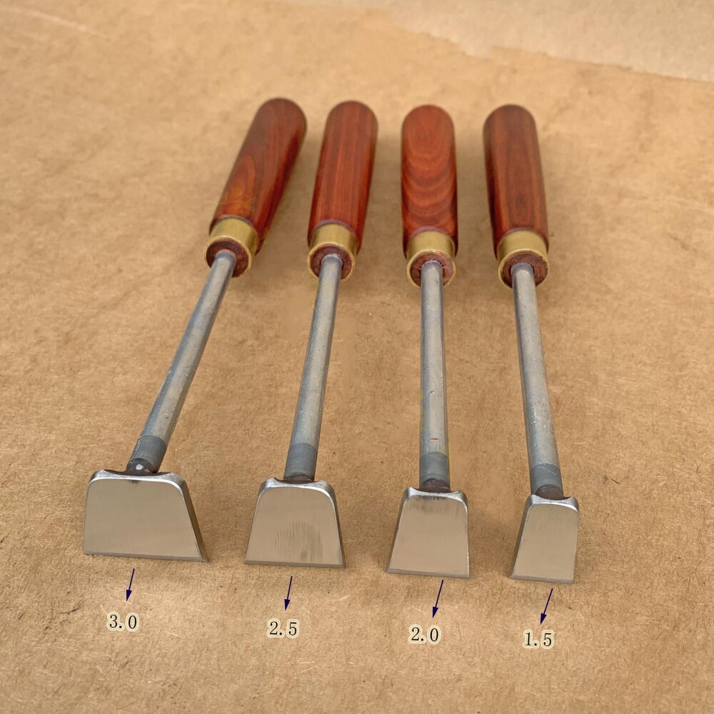 Woodworking Scraping Tool Flat Blade Arc Blade Scraper Shovel Deburring Tools Durable Wood polishing Leveling Carpenter Tools: 4PC Flat Blade long