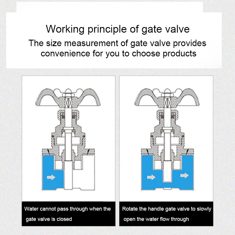LEDFRE 1/2" 3/4" 1" inch Brass Copper Gate Valves DN15 20 25 Water Internal Thread Valves LF38003