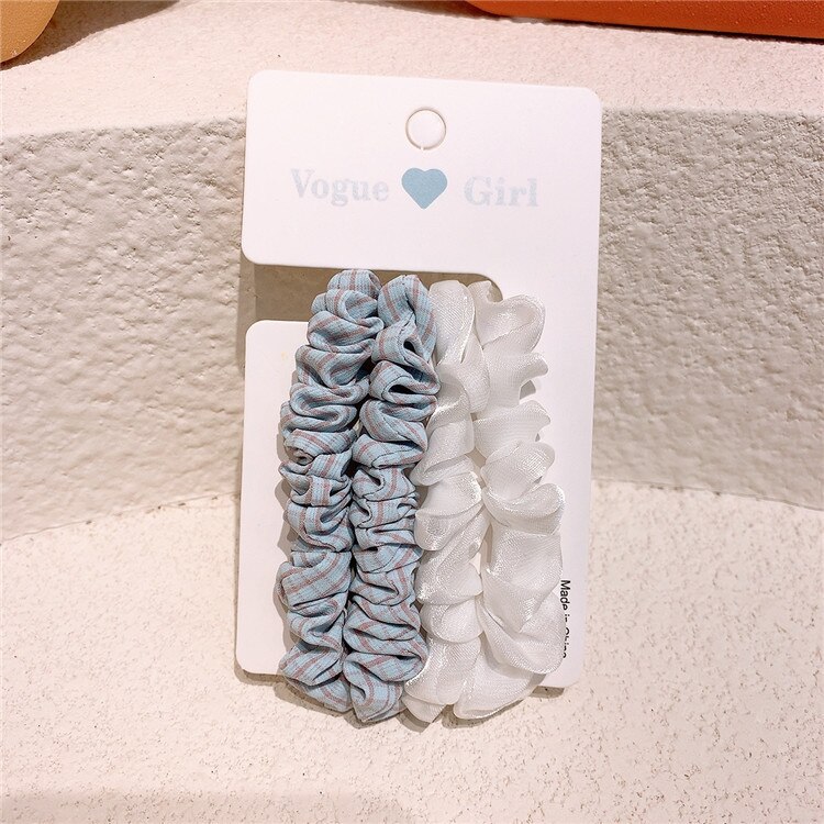 Elástico plisado bandas para el cabello para las niñas accesorios para el pelo Pelo anillo de cuerda de cabeza de pelo de niños herramientas de peinado el pelo con tocado: 06