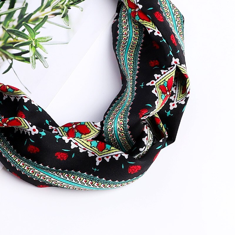 1pc vrouwen eenvoudige bloemen en bomen bos brede haarband doek knopen bladeren haarbanden kersen haar ring hoofdband voor meisje