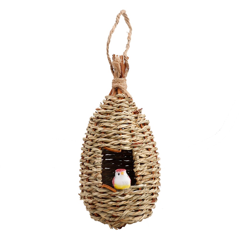 Hummingbird House Hand Woven Basket Hummingbird Houses Nest Small Bird House For Outdoor Hanging Decoration Birds Pet House: A1