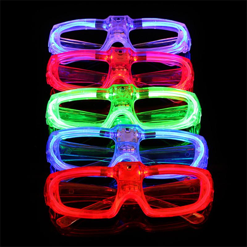 5 pièces, lunettes LED, fournitures de fête d'éclairage nocturne, lunettes lumineuses pour la saint-valentin, fête d'anniversaire, fête du nouvel an