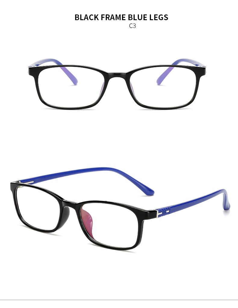 TR90 Marco de gafas de titanio para hombres, vidrio rectangular, lentes transparentes, gafas marcos ópticos coreanos, gafas GOZLUGU