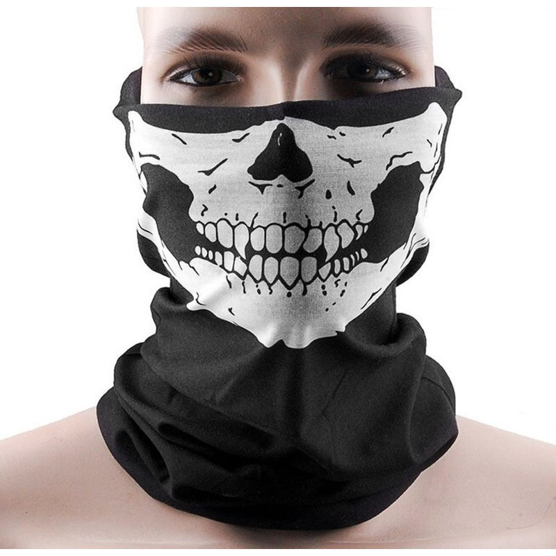 25*48cm Skull Bandana Neck Face Mask Headscarf Tubular Multifunctional Scarf Seamless Bandanas Turban Headband Unisex: Default Title