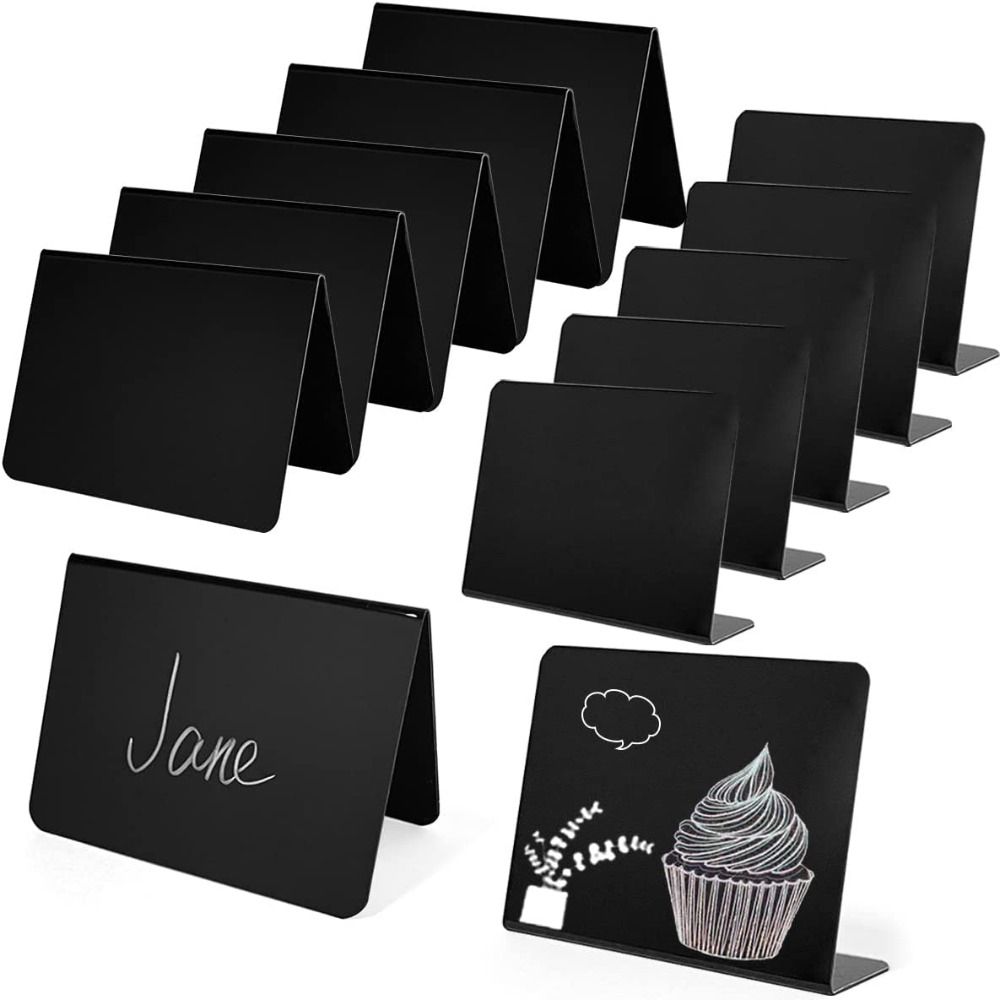 Buffettags Tafelblad Marker Winkel Winkel Gereserveerd Schrijfstandaard Prikbord Borden Krijtbord Klein schoolbord Mini-krijtbord