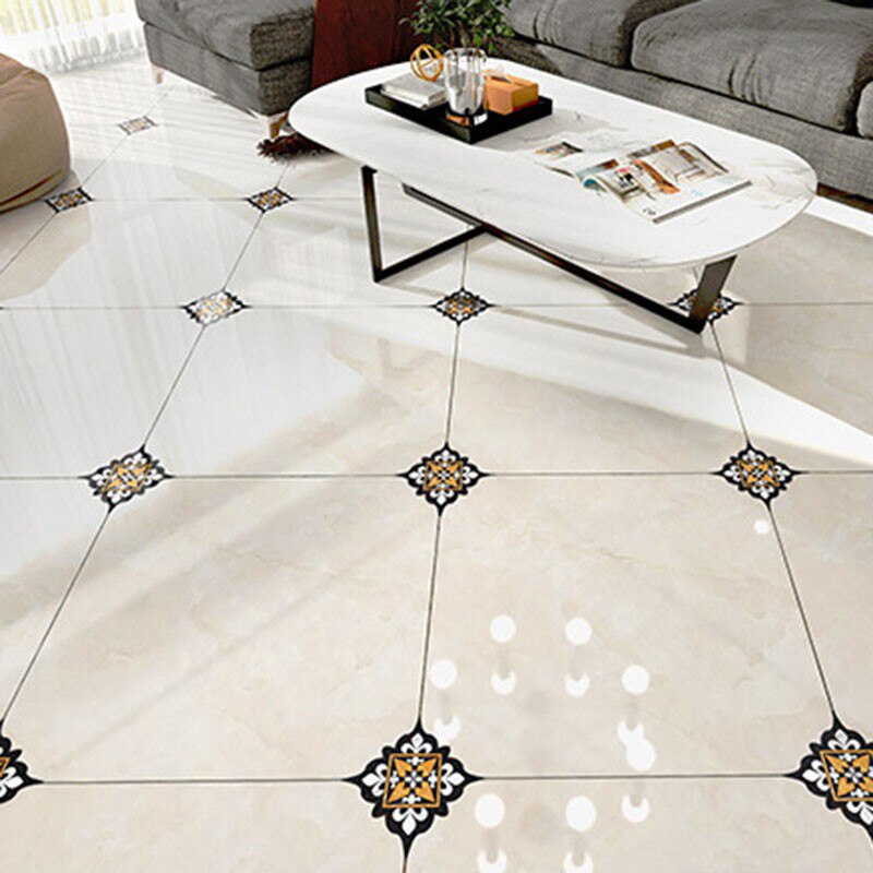 36 Pcs Self Adhesive Floor Tile Stickers Waterproof Floor Diagonal Sticker Europe Royal Style Living Room Decor Wall Floor Stick