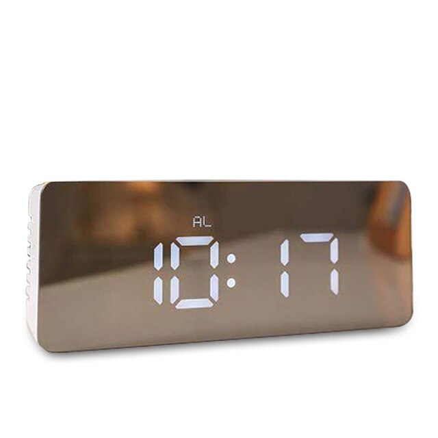Digital Alarm Clocks Wall Clocks Hanging Watch Bedroom Snooze Table Clocks Calendar Electronic Clock Digital Clock Birthday: rectangle White