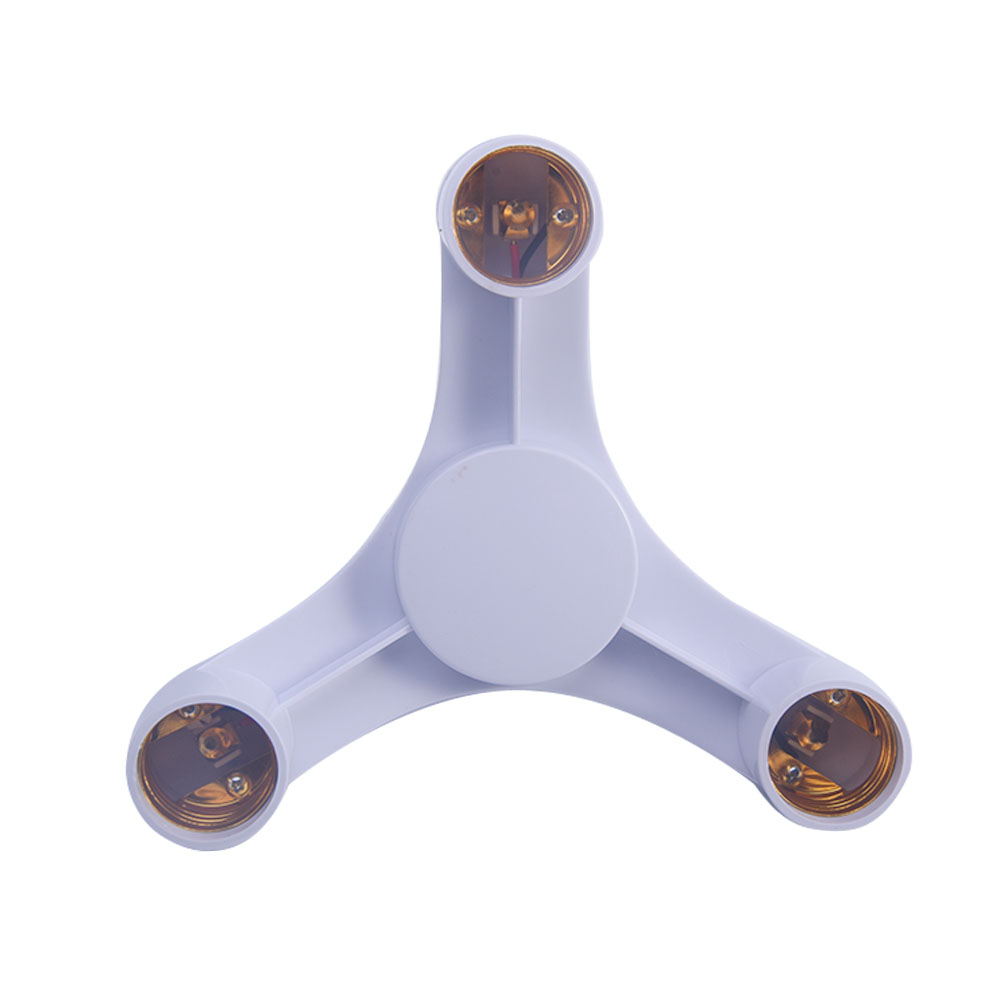 4 kop  e27 fitting adapter 4 in 1 100w 85-285v compatibel met standaard gloeilamp  e27 basis verleng splitter stekker lamphouder: Blauw