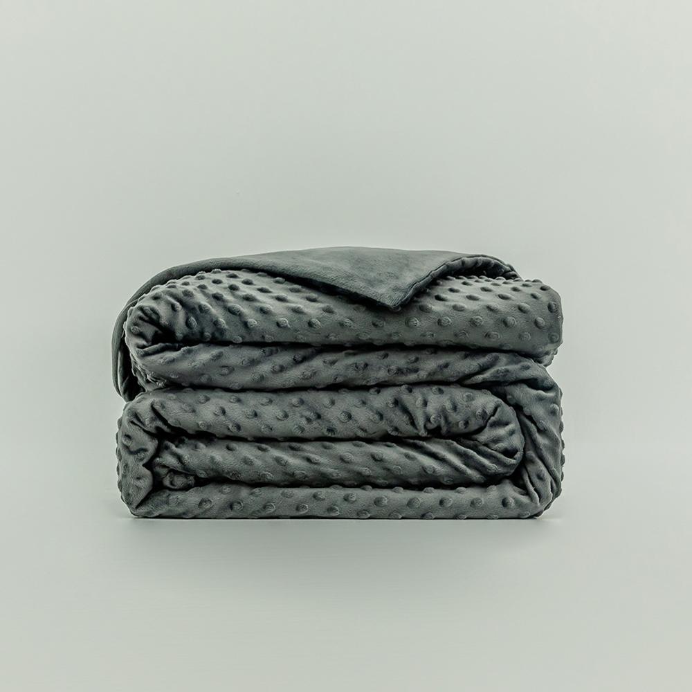 Painotettu painovoima peitto peitonpäällinen kristalli sametti pehmeä hengittävä unipeite mukava raskas talvipeite aikuiselle: Harmaa / 36 x 48 tuumaa