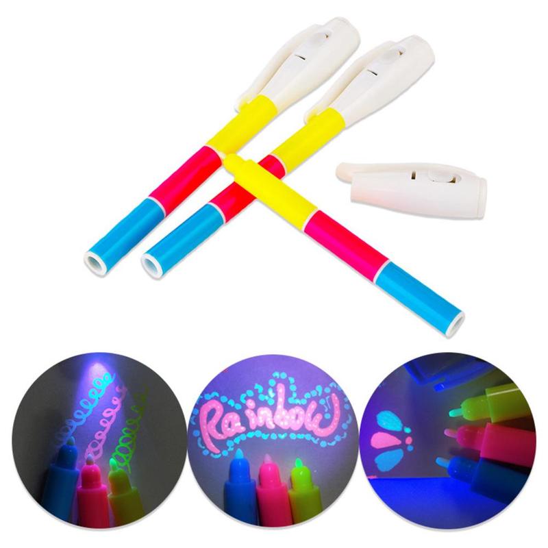 Uv Fluoreszierende Stift Graffiti Unsichtbare Geständnis Farblose Unsichtbaren Stift Licht Artefakt markieren Uv Liefern Stati V9V6