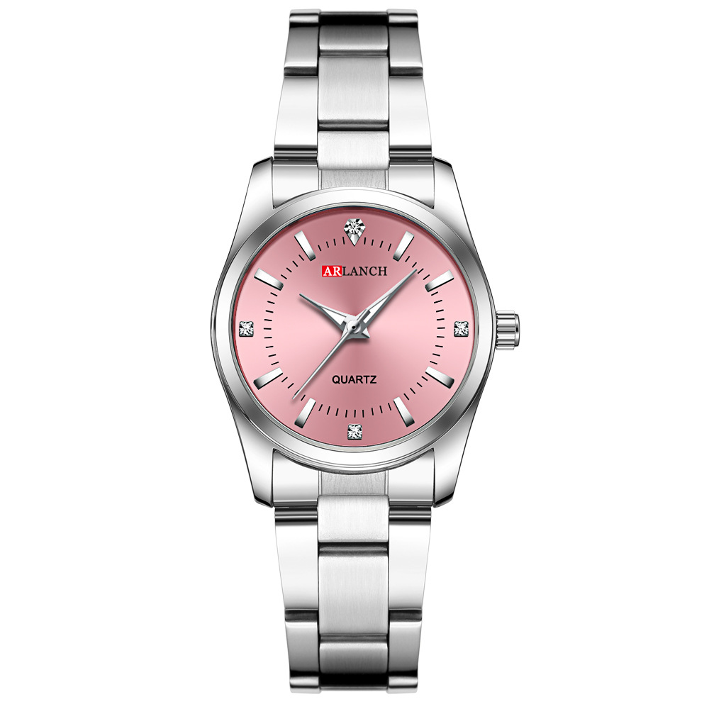 Women Pink Bracelet Watch Luxury Brand Small Ladies Casual Silver Steel Belt Quartz Dress Wrist Watches Diamond Waterproof Clock