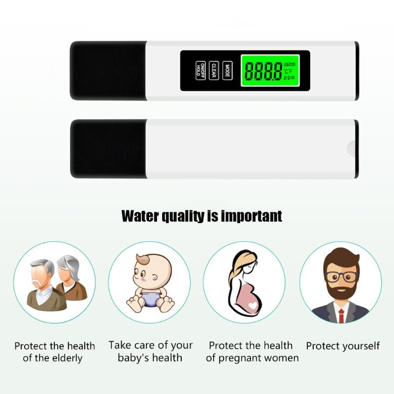3 In 1 Lcd Digitale Tds Eg Ppm Meter Waterkwaliteit Zuiverheid Tester Pen Voor Aquarium Pool Thuis Drinken Monitor