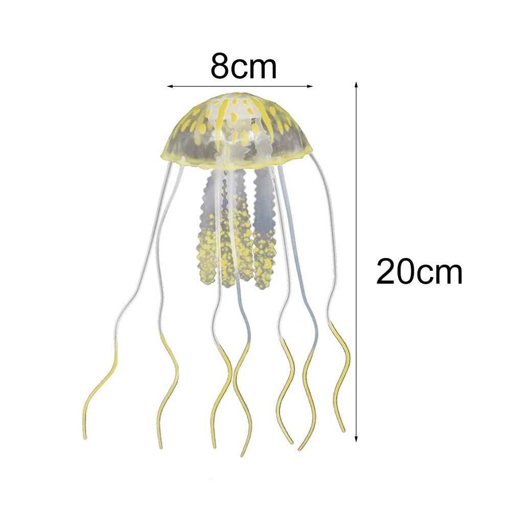 Subaquática artificial nadar efeito brilhante medusas aquário decoração do tanque de peixes planta viva ornamento luminoso paisagem aquática: G210262C