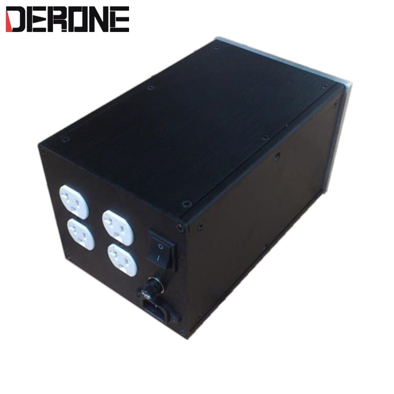 EU/US Power socket housing power box Audio isolation power box case chassis aluminum shell