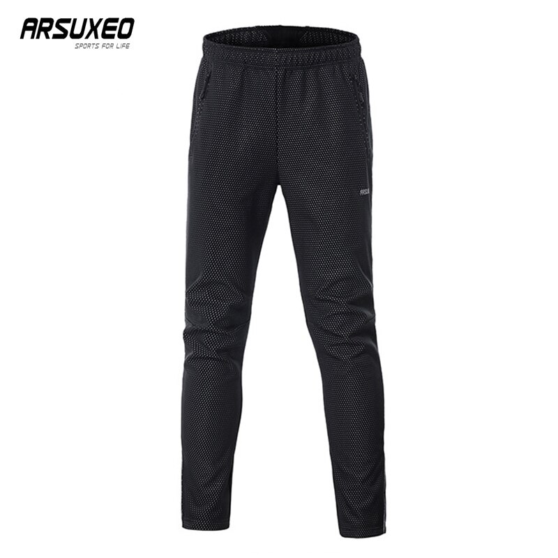 Arsuxeo Winter Warme Fleece Fietsen Broek Winddicht Fiets Broek Mannen Vrouwen Reflecterende Riding Sport Broek Mtb Fiets Broek