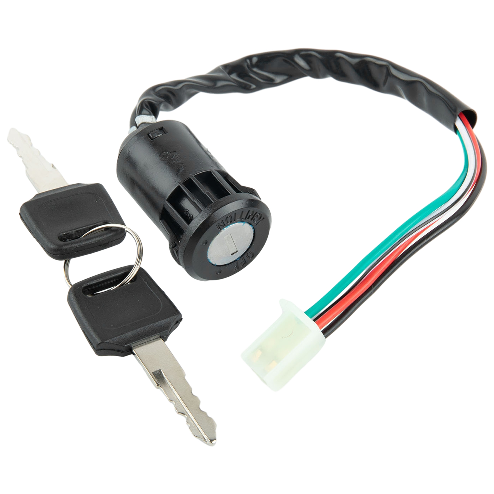 Interrupteur d'allumage de moto + clés, accessoires de Scooter adaptés au Quad Dirt Bike pour ATV marche/arrêt, pièces de rechange universelles en plastique